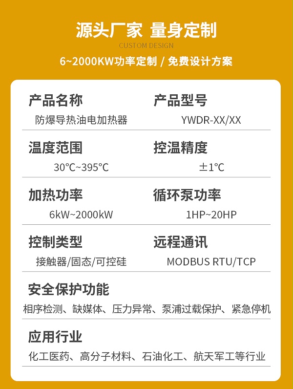 高温防爆导热油炉参数